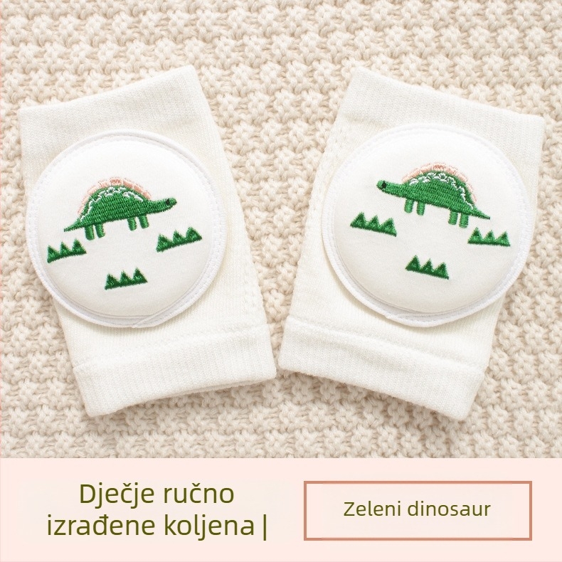 Dječja koljena zaštita s prozračnom mrežicom, izvezeni, elastični pamuk, za puzanje i vanjske aktivnosti, dob 1–3 godine