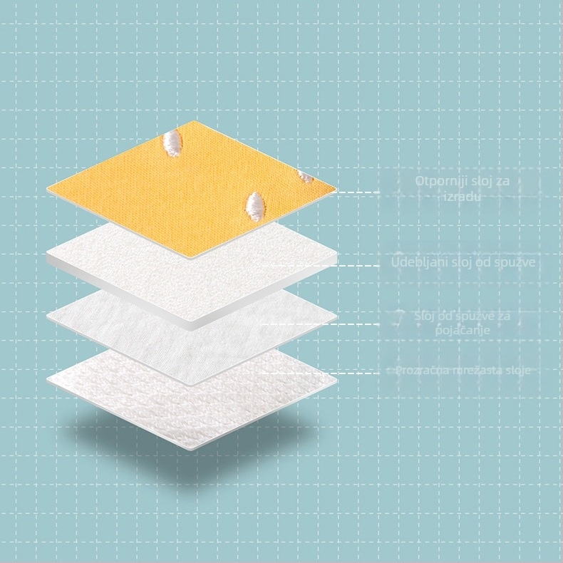 Dječji zaštitnik koljena s prozračnom mrežom, zaštita od padova, četiri sloja pjene