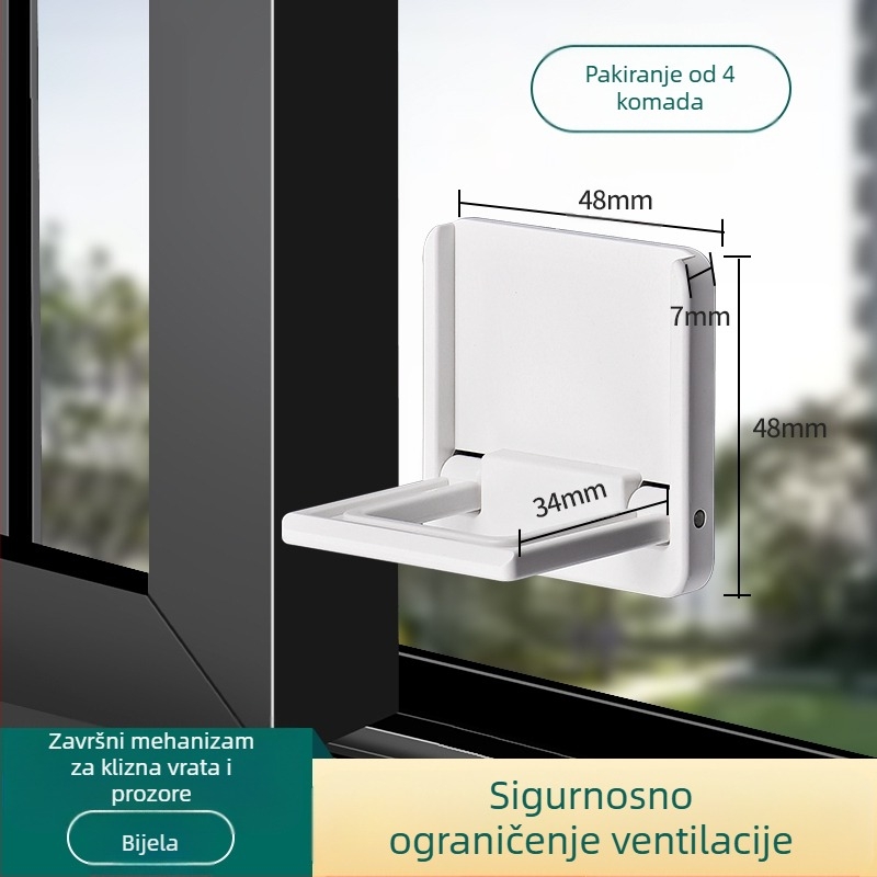 Sigurnosni zaustavljač za prozore i klizna vrata – model TJ20231215M001, PVC