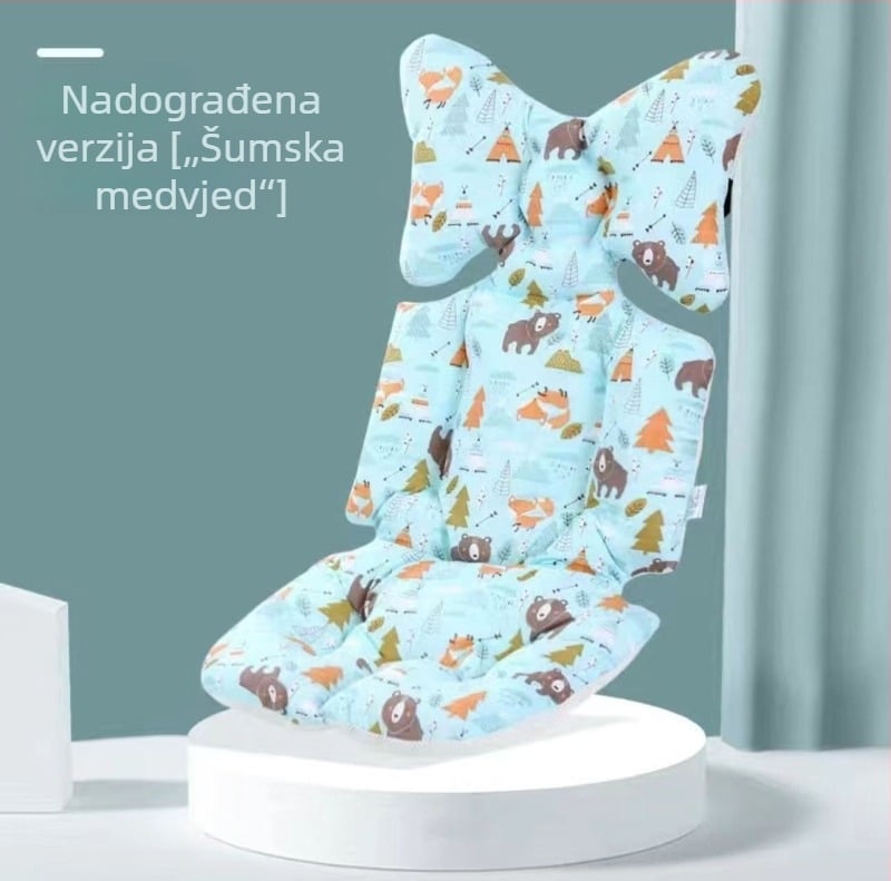Belshu Pamučna podložna za dječji kolica — jastučić za sjedenje od pamuka, univerzalna prilagodba