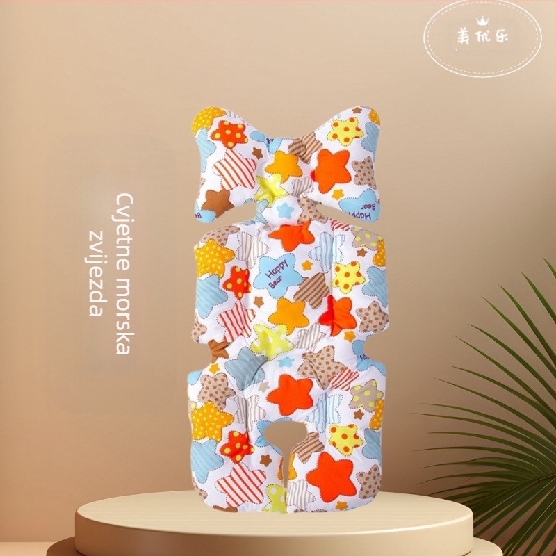 Debeli pamukasti jastučić za sjedalo kolica, Korejskog stila, univerzalan za sve sezone, za bebe 0–3 godine