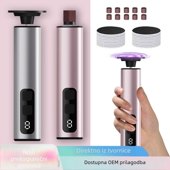  Električni pilnik za stopala s 9 razina podešavanja, punjiv, tih - uklanja mrtvu kožu i žuljeve