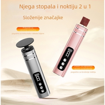  Električni pilnik za stopala s 9 razina podešavanja, punjiv, tih - uklanja mrtvu kožu i žuljeve