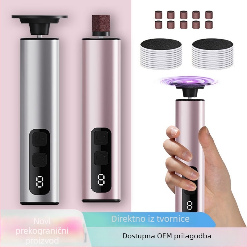  Električni pilnik za stopala s 9 razina podešavanja, punjiv, tih - uklanja mrtvu kožu i žuljeve