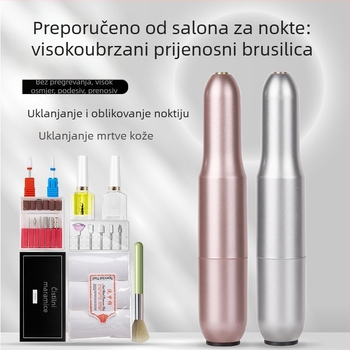 Električni pilnik za nokte – plast + nehrđajući čelik, alat za brušenje površine nokta, 1 kom, domaća marka, za obične korisnike