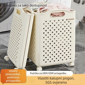 Literary sklopivi koš za rublje - PP materijal, moderni minimalistički stil, kućno skladištenje, 1 komad