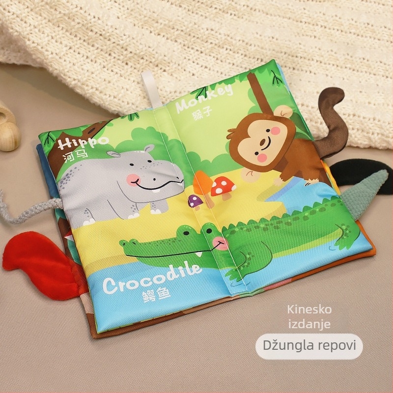 EHANBAOBI platnena dječja obrazovna knjiga za djecu od 0–3 godine, otporna na kidanje i sigurna za grizenje, s 3D elementima