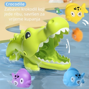 Igračka za kupanje: krokodil koji jede male ribe, plastika, za djecu 4–6 godina, brenda Cute Beibei