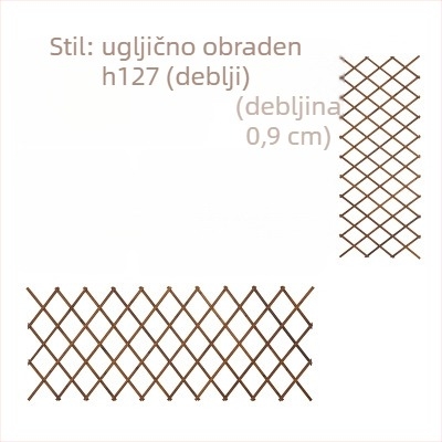 Drvena balkonska rešetka-stalak za penjače ruže, podna verzija, pastoralni stil