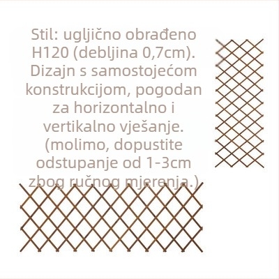 Drvena balkonska rešetka-stalak za penjače ruže, podna verzija, pastoralni stil