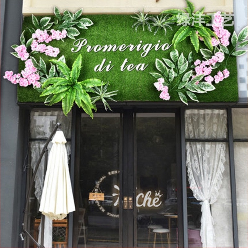 Simulirana zidna biljka pozadina za vitrine — Green Craft, plastika, injekcijsko oblikovanje, vrsta: Zeleni radič, Namjena: dekoracija, vanjska, vjenčanja, rekviziti za fotografiju