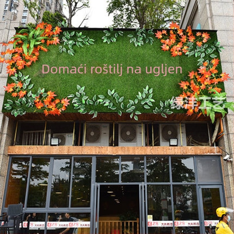 Simulirana zidna biljka pozadina za vitrine — Green Craft, plastika, injekcijsko oblikovanje, vrsta: Zeleni radič, Namjena: dekoracija, vanjska, vjenčanja, rekviziti za fotografiju
