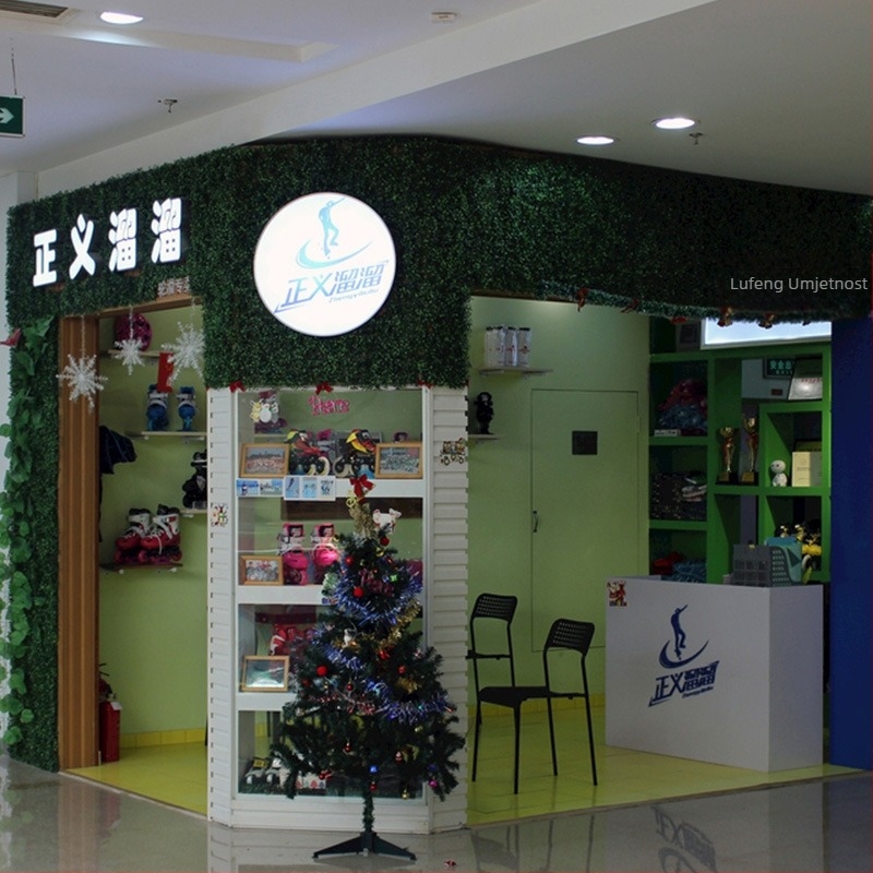 Simulirana zidna biljka pozadina za vitrine — Green Craft, plastika, injekcijsko oblikovanje, vrsta: Zeleni radič, Namjena: dekoracija, vanjska, vjenčanja, rekviziti za fotografiju