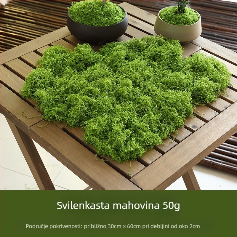 Soaring Saten Cvijet Brushed Grass Moss Turf Mikro Landscape Ornament — Vlažan na dodir, za vjenčanja, vanjske prostore i kućnu dekoraciju