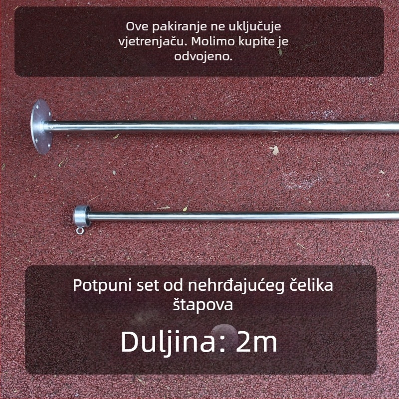 Vanjski vjetroindikač od nehrđajućeg čelika, svjetleća reflektirajuća površina, model 002