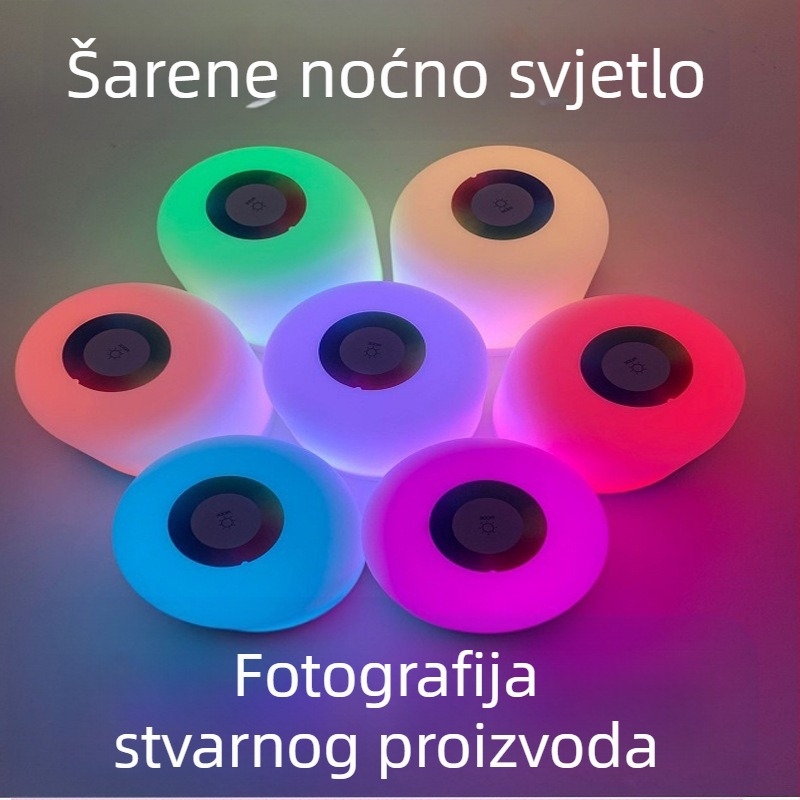LED noćna svjetiljka s dodirnim upravljanjem, baterijsko napajanje, plastični sjenčanik, model Y2020