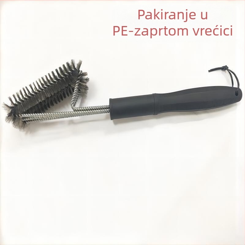 Četka za roštilj Jin Hengtai, s 3 zamjenjive opruge, dlačice od 201 nehrđajućeg čelika, PP drška