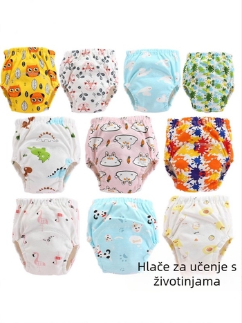Trening hlačice za pelene – frotir pamuk, vodootporne i prozračne, za djecu 3–8 godina (100–140 cm) – ljeto 2021