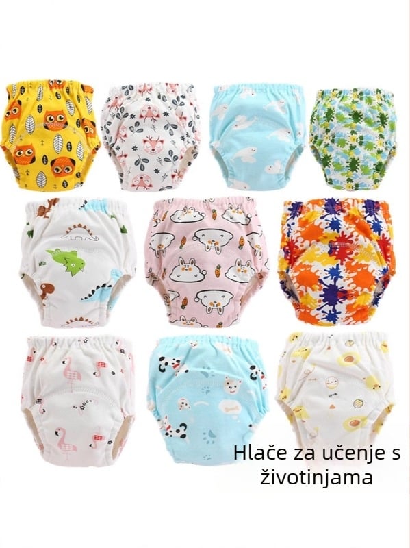 Trening hlačice za pelene – frotir pamuk, vodootporne i prozračne, za djecu 3–8 godina (100–140 cm) – ljeto 2021