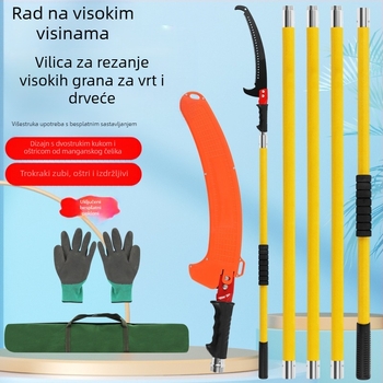 Višestruki izolirani ručni alat za rezanje grana s produženim štapom i šipkom od epoksidne smole za rezanje u vrtu i na drveću