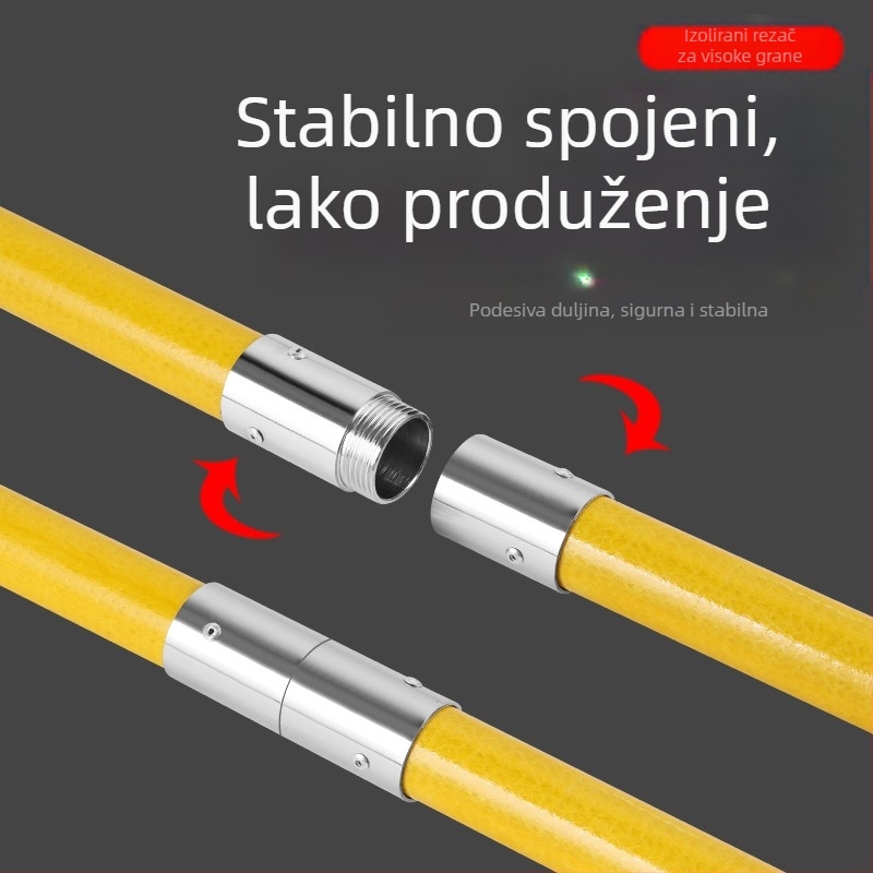 Višestruki izolirani ručni alat za rezanje grana s produženim štapom i šipkom od epoksidne smole za rezanje u vrtu i na drveću