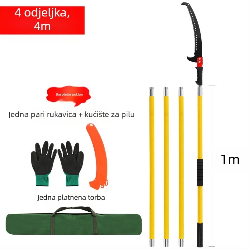 Višestruki izolirani ručni alat za rezanje grana s produženim štapom i šipkom od epoksidne smole za rezanje u vrtu i na drveću