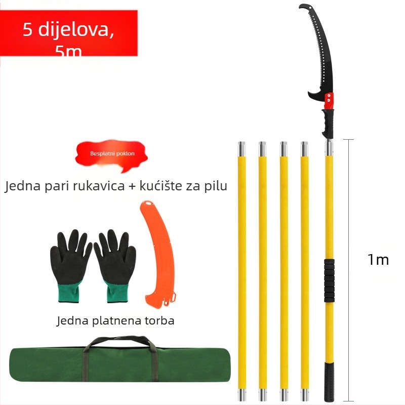Višestruki izolirani ručni alat za rezanje grana s produženim štapom i šipkom od epoksidne smole za rezanje u vrtu i na drveću