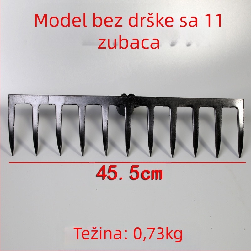 Vrtne grablje od mangan čelika sa 9 i 5 zubiju, za prozračivanje tla i uklanjanje korova, kućna upotreba