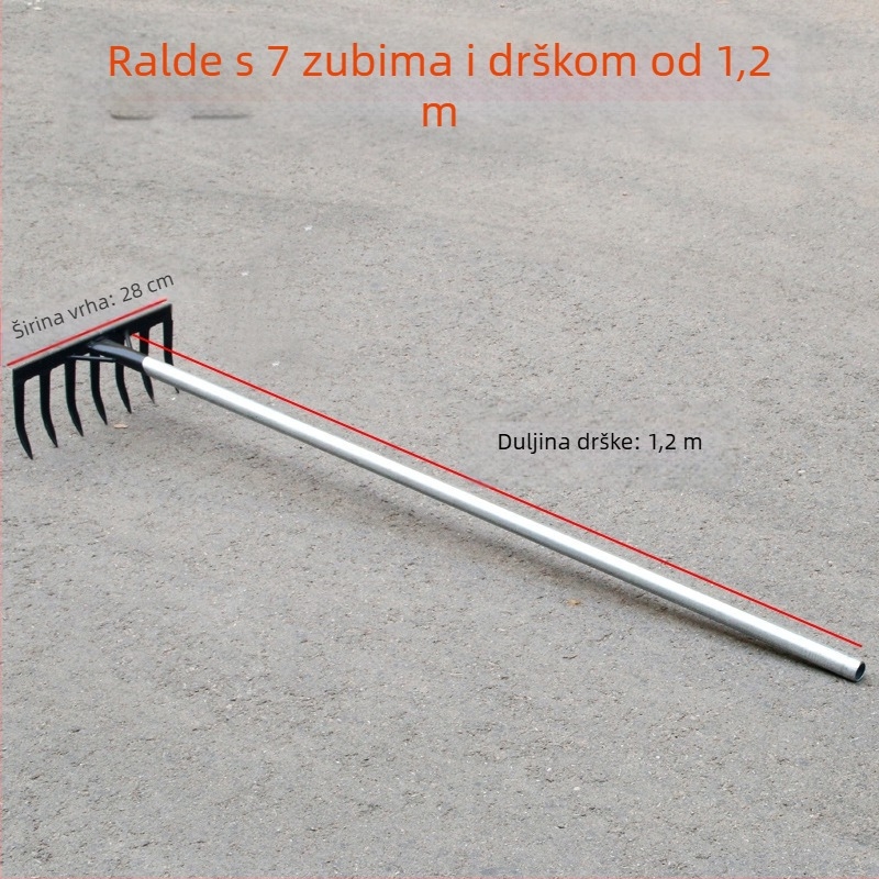 Vrtne grablje od mangan čelika sa 9 i 5 zubiju, za prozračivanje tla i uklanjanje korova, kućna upotreba