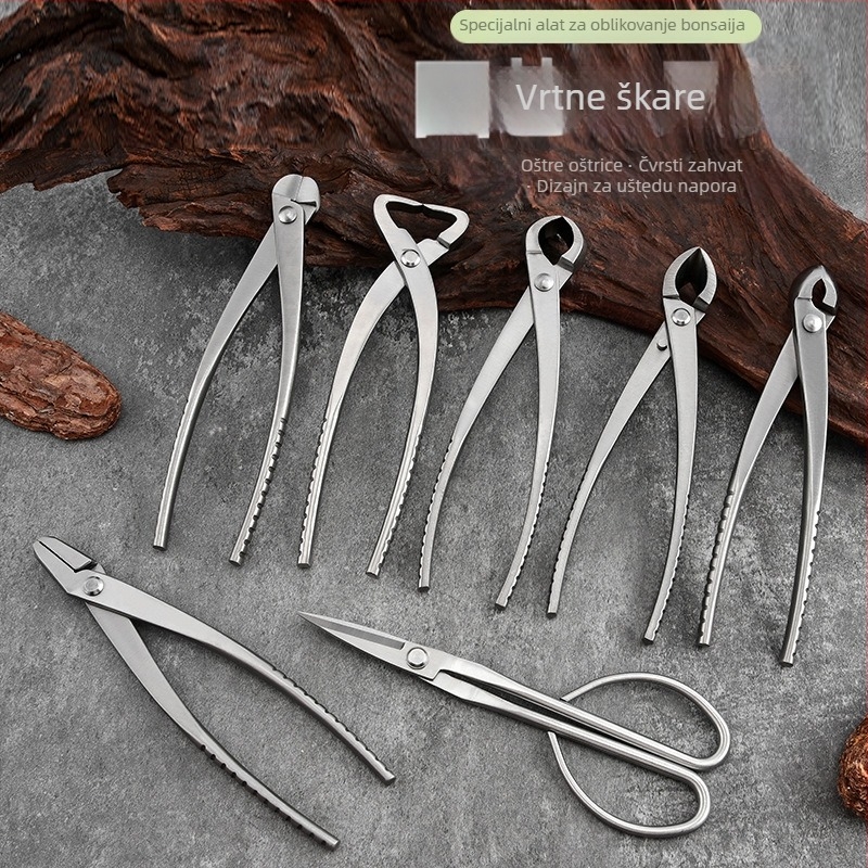 Profesionalni set alata za bonsaie od jednog čelika – Ball Joint Pliers, Leaf Bud Cutter i Wire Cutter