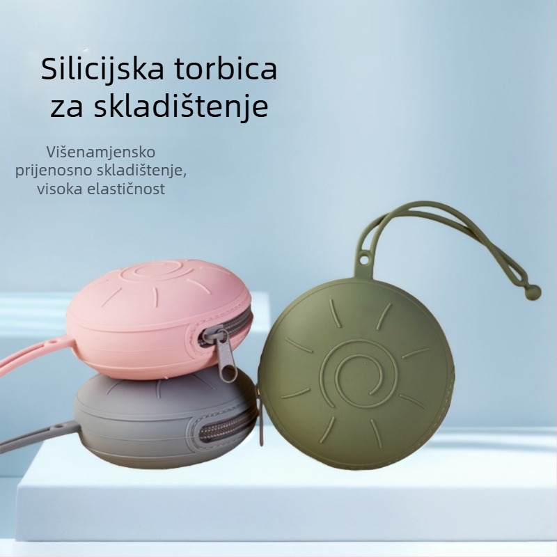 Vješena torba za pohranu, model XYS-0149, silikon, oblik torbe za ručne nošenje, višestruke namjene, moderan stil jednostavnosti, pogodna za putovanja.