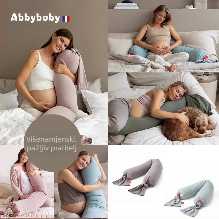 Trudni jastuk s pravokutnim oblikom, tkanina od čiste pamuka, težina 0.55–1.0 kg, punilo: drugo, pogodno za sve faze trudnoće