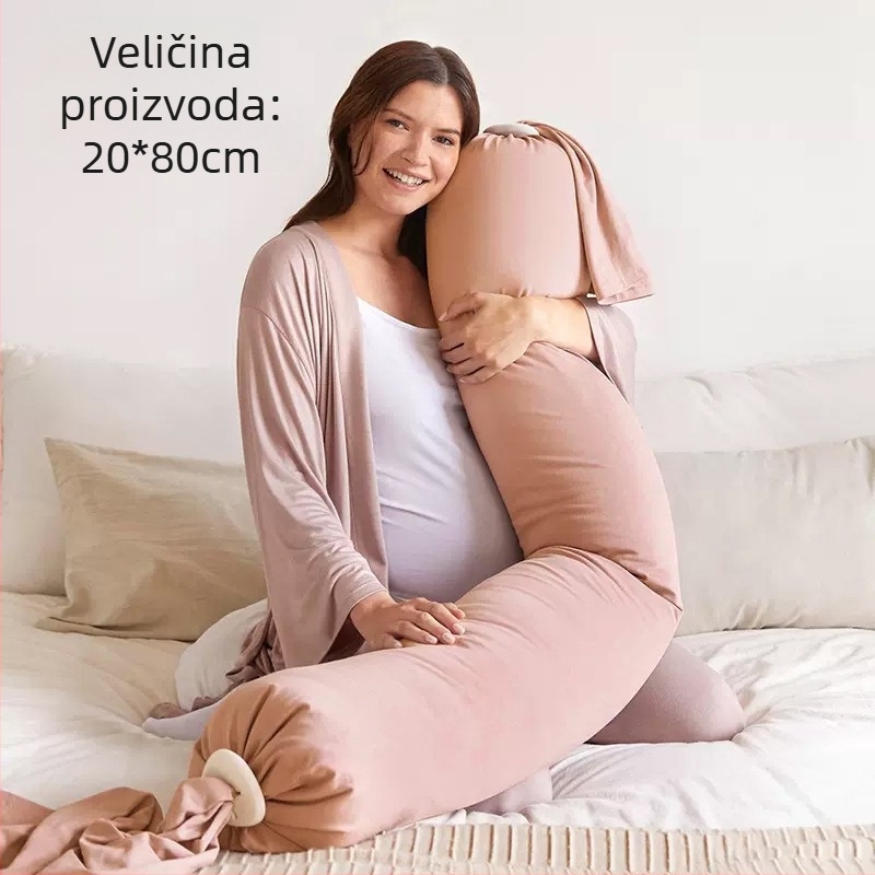 Trudni jastuk s pravokutnim oblikom, tkanina od čiste pamuka, težina 0.55–1.0 kg, punilo: drugo, pogodno za sve faze trudnoće