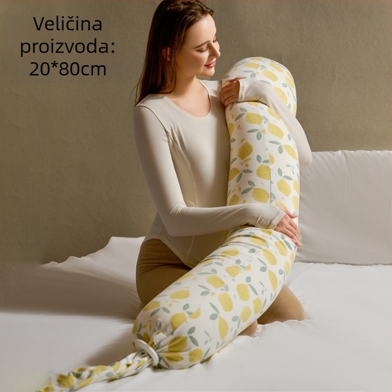 Trudni jastuk s pravokutnim oblikom, tkanina od čiste pamuka, težina 0.55–1.0 kg, punilo: drugo, pogodno za sve faze trudnoće