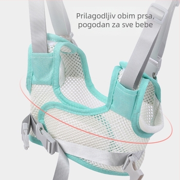 Pojas za hodanje za bebe - prozračni poliester, pomaže u učenju hodanja, potpora struka i sprječavanje pada, za dob 7–36 mjeseci