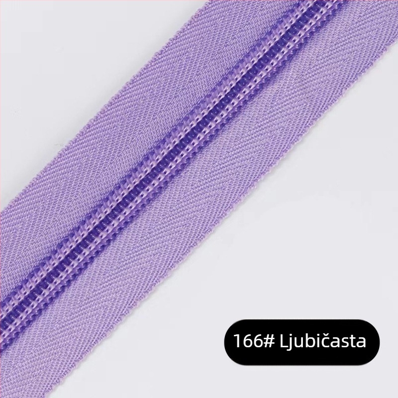 Najlonski zatvarač s 28 zubaca, paket od 200 jardi plastičnih zubi za torbe, ruksake i odjeću