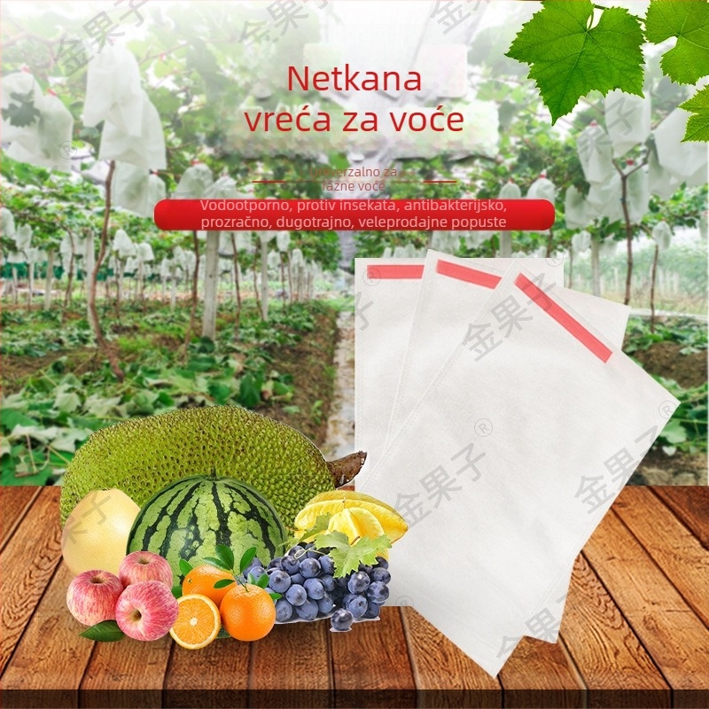 Netkana vrećica za voće protiv štetnika, prozračna, poluprozirna, biorazgradiva