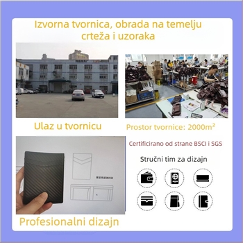 Muški novčanik s klipsom za novac - Prava koža, prva sloj teleće kože, zaštita od krađe, više kartica, prilagodba