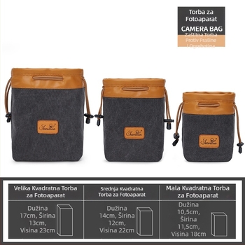 Torba za fotoaparat - Seven-Color Cotton, model K-76, platnena, kompatibilna Canon/Nikon, stil torbice