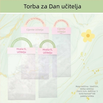 Torba za buket za Dan učitelja - OPP materijal, tisak, model LH022, marka Han Hyun