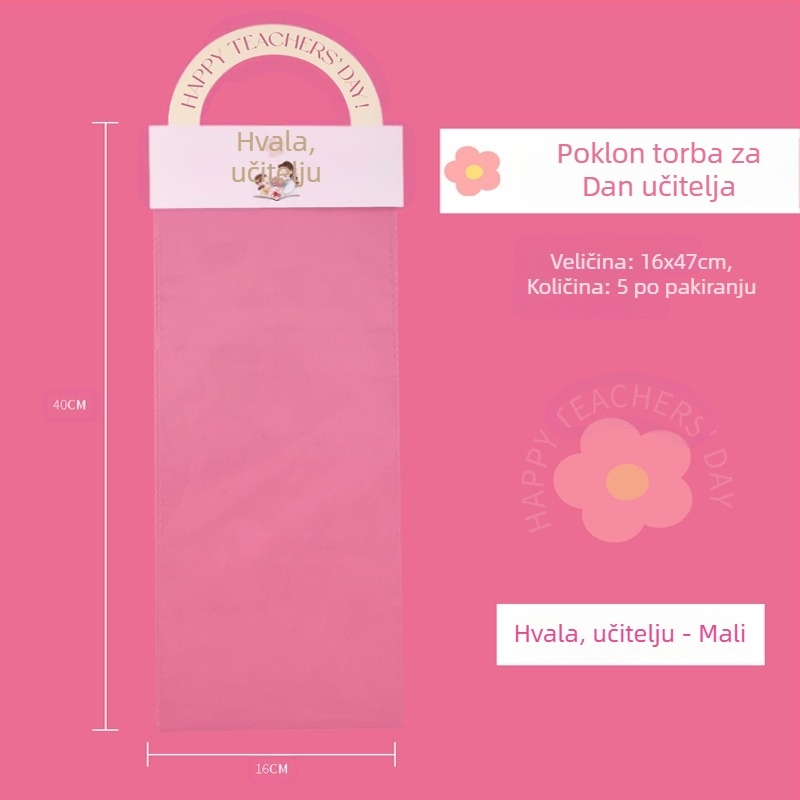 Torba za buket za Dan učitelja - OPP materijal, tisak, model LH022, marka Han Hyun