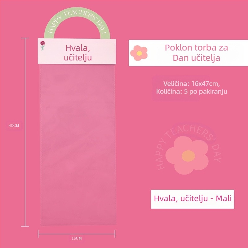 Torba za buket za Dan učitelja - OPP materijal, tisak, model LH022, marka Han Hyun