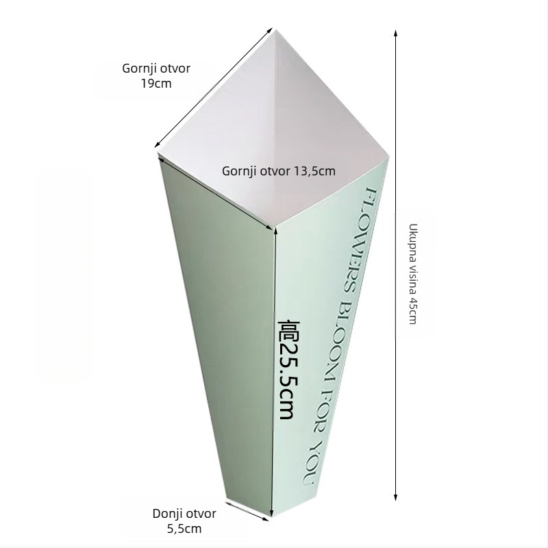 Set za pakiranje cvijeća od bijelog kartona, unutarnje pakiranje, Yiwu porijeklo, model P