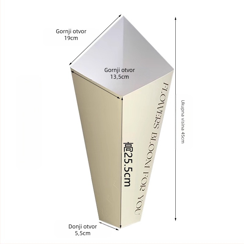 Set za pakiranje cvijeća od bijelog kartona, unutarnje pakiranje, Yiwu porijeklo, model P