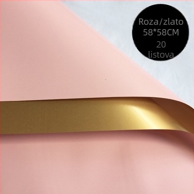 Paket papir za omatanje buketa svježeg cvijeća – dvostrani mat filmski papir, tip robe: Spot, 20 listova u pakiranju, tolerancija ±1 cm