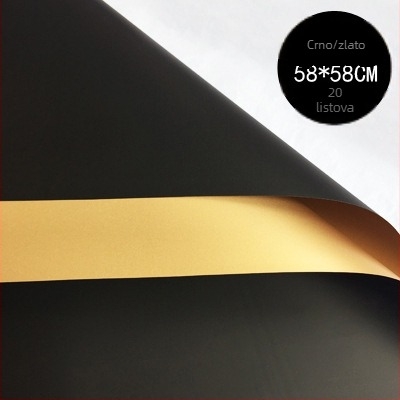 Paket papir za omatanje buketa svježeg cvijeća – dvostrani mat filmski papir, tip robe: Spot, 20 listova u pakiranju, tolerancija ±1 cm