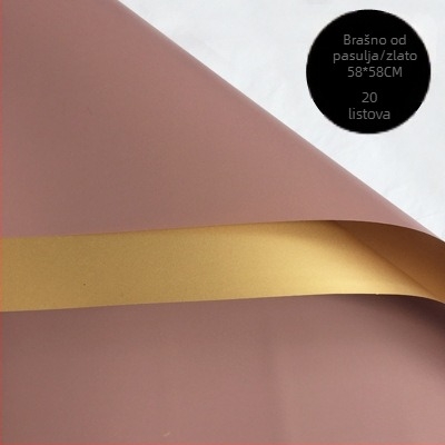 Paket papir za omatanje buketa svježeg cvijeća – dvostrani mat filmski papir, tip robe: Spot, 20 listova u pakiranju, tolerancija ±1 cm