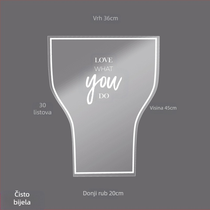 Torba za pakiranje cvijeća, prozirni OPP materijal, dizajn s više vrećica, marka Shangjin