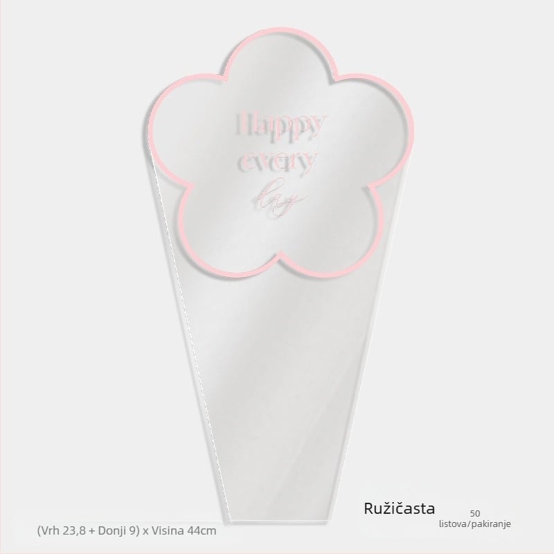 Torba za pakiranje cvijeća, prozirni OPP materijal, dizajn s više vrećica, marka Shangjin