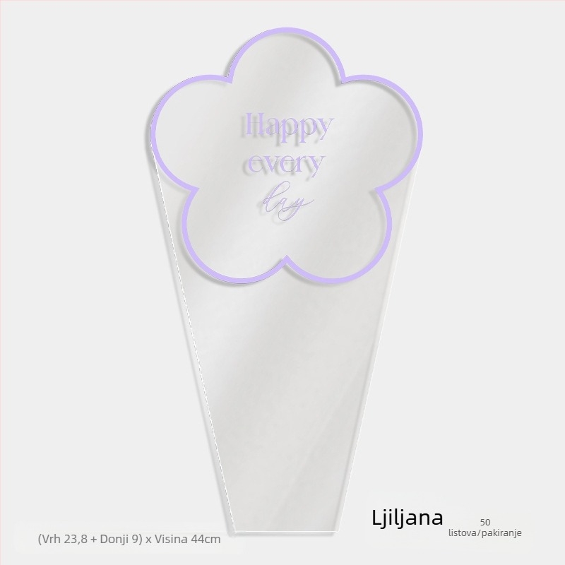 Torba za pakiranje cvijeća, prozirni OPP materijal, dizajn s više vrećica, marka Shangjin